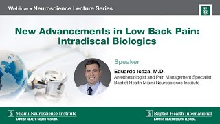 New Advancements in Low Back Pain Intradiscal Biologics [upl. by Yrehcaz]