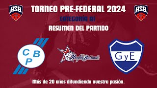 RESUMEN  Banco Provincial vs Gimnasia y Esgrima  PREFEDERAL2024  Zona 1  FECHA Nº4 [upl. by Eelime]