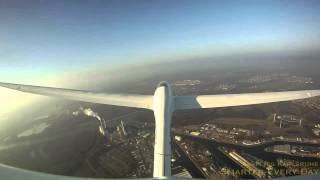 Glider Flight over Karlsruhe Germany Filmed from Tail [upl. by Acisey]