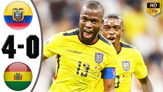 Ecuador vs Bolivia 4  0 Resumen Goles Completo  2024 HD [upl. by Seluj]