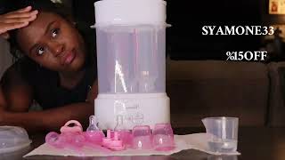 quotHOW TO STERILIZE BABY BOTTLESquotGrownsys Baby Bottle Sterilizer Review [upl. by Haran]