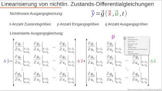 Dynamische Systeme  Teil 52  Linearisierung von Zustandsdifferentialgleichungen [upl. by Marduk]