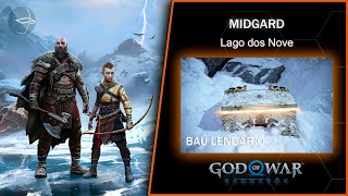 God of War Ragnarok Baú Lendário MIDGARD Lago dos Nove [upl. by Eneles]