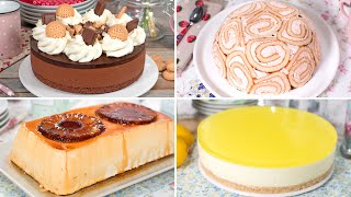 4 Tartas SIN HORNO Fáciles y Deliciosas 2  SORPRENDE A TUS INVITADOS [upl. by Einned]