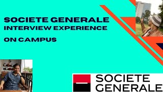 Societe Generale Interview Experience  VIT  CSE  2023  Superdream  placement [upl. by Ahsienaj]