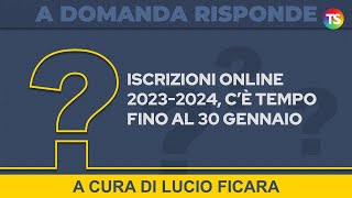 Iscrizioni online 20232024 c’è tempo fino al 30 gennaio [upl. by Tekla]