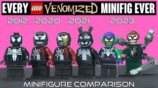 COMPARISON EVERY VENOMIZED LEGO Marvel Minifigure Ever Made 2012  Present [upl. by Aninaig518]