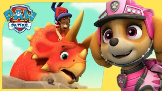 Skye Dino Rescues and MORE  PAW Patrol Compilation  Cartoons for Kids [upl. by Enirak]