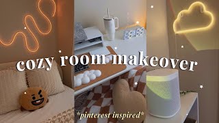 cozy room makeover  tour 🧸 HUGE amazon haul all new furniture pinterest inspired [upl. by Vance]