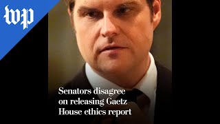 Senators disagree on releasing Gaetz House ethics report [upl. by Mccowyn]