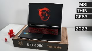 Unboxing MSI Thin GF63 with Nvidia Geforce RTX 4050  Budget but Powerful Gaming Laptop MSI [upl. by Alemap963]