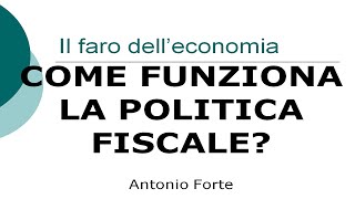 Lezione come funziona la politica fiscale [upl. by Etoile]