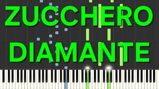 zuccherodiamanterallentatoslowpiano facile easy tutorial [upl. by Eeima91]