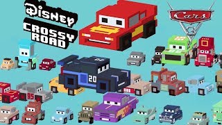 DISNEY CARS 3 CROSSY ROAD ALL CHARACTERS UNLOCKED LIGHTNING JACKSON DR DAMAGE MATER CRUZ [upl. by Ecaidnac]