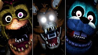 FNAF Reboot Edition V4  All Jumpscares amp Animatronics [upl. by Anaidirib53]