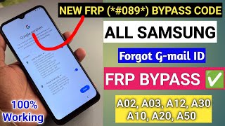 All Samsung A02A03A12A30A10A20A50 FRP Bypass 2024  All Android Version Google Account Remove [upl. by Kursh]