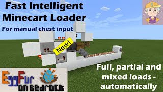 Fast Intelligent Hopper Minecart Loader direct chest input [upl. by Eirrac]