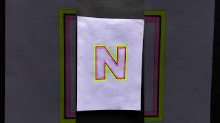 N Letter with Nion colours 💛🩷trending viralvideo viralshorts popular trending trendingshorts [upl. by Desmund]