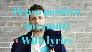 Penso positivo Jovanotti  Karaoke WITH LYRICS [upl. by Arel]