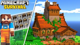 I Built An AUTOMATIC TREE FARM In Minecraft 120 Survival [upl. by Lupiv]