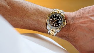 4K 2023 Rolex GMT MasterII 126713GRNR TwoTone Handson Review and Wrist Shots  Hafiz J Mehmood [upl. by Lemert]