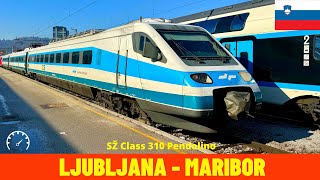 Cab Ride Ljubljana  Maribor ICS PendolinoSlovenian Railways Slovenia train drivers view in 4K [upl. by Koeninger924]