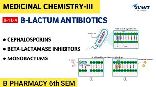 Cephalosporin BetaLactamase Inhibitors Monobactums  Unit1 Medicinal Chemistry III 6th sem [upl. by Alyahsal]