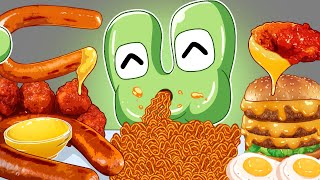 Mukbang Alphabet Lore PARODY COMPILATION  Fried Chicken Fired Chicken  Alphabet Lore Animation [upl. by Madelina]