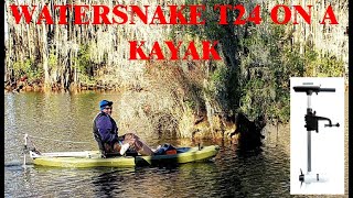 Installed trolling motor on my kayak Water Snake T 24 on Lifetime Tamarack [upl. by Pachston143]