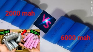 lithium 32650 6000 mah battery Vs 186502000mah battery [upl. by Carla]