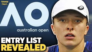 Australian Open 2024 Entry List Revealed  Tennis Talk News [upl. by Airdnahc]