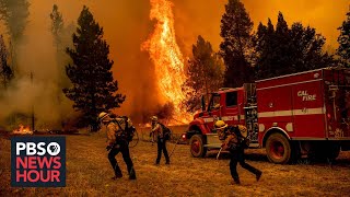 Massive California wildfire forces thousands to evacuate [upl. by Beffrey]