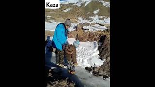 Kaza  Himachal Pradesh  Snow views shimla shorts manali [upl. by Adnak]