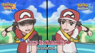 Trainer Red Vs Alola Red Pokemon Multiverse Red vs Red [upl. by Mussman]