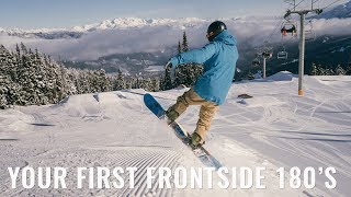 Your First Frontside 180s On A Snowboard [upl. by Egedan]