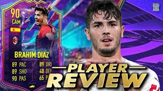 90 CAM FUTURE STARS BRAHIM DIAZ PLAYER REVIEW FUTURE STARS BRAHIM DIAZ  FIFA 22 ULTIMATE TEAM [upl. by Gitt]