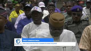 ONDO GUBERNATORIAL INEC CALLS ON POLITICAL LEADERS TO SHUN VIOLENCE [upl. by Lantha]