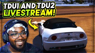 Playing TDU1 and TDU2 LIVE  Lets Talk TDU SC Updates [upl. by Allevon550]