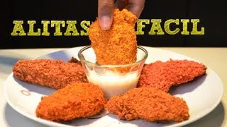 Alitas CUBIERTAS DE DORITOS TAKIS Y RANCHERITOS  Recetas de cocina fáciles [upl. by Natica]