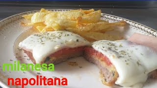 como hacer milanesa napolitana [upl. by Yentnuoc]