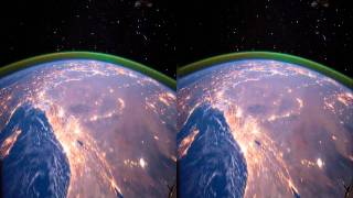 View of Earth From Space Station in HD 3D [upl. by Notnelc]