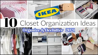 10 IKEA Closet Organization Ideas You Need  Declutter  Organize With Me 2021 \ Home Organizing [upl. by Leahcin]