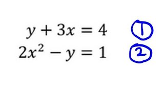 Simultaneous Equations Quadratic and Linear [upl. by Lanti]