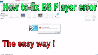 How to fix BS Player cant save configuration file error [upl. by Ennovad175]