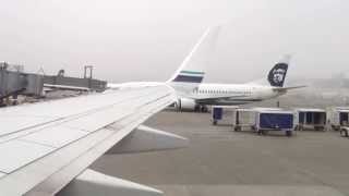 Alaska Airlines Boeing 737800 Safety Demonstration speech [upl. by Anaeda432]