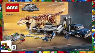 LEGO instructions  Jurassic World  75933  T Rex Transport Book 2 [upl. by Dempstor]