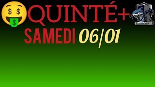 PRONOSTIC QUINTE DU JOUR SAMEDI 6 JANVIER 2024 PMU [upl. by Odraner]