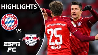 Muller amp Lewandowski shine in Bayern Munichs win vs RB Leipzig  Bundesliga Highlights  ESPN FC [upl. by Stewardson]