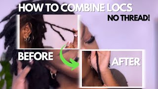 How to Combine Your Locs  Two Methods  Step By Step [upl. by Orville]