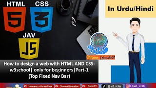 Website design tutorial for beginners  html 5 css 3 tutorial for beginners Web Part1 Top Nav [upl. by Etterrag]